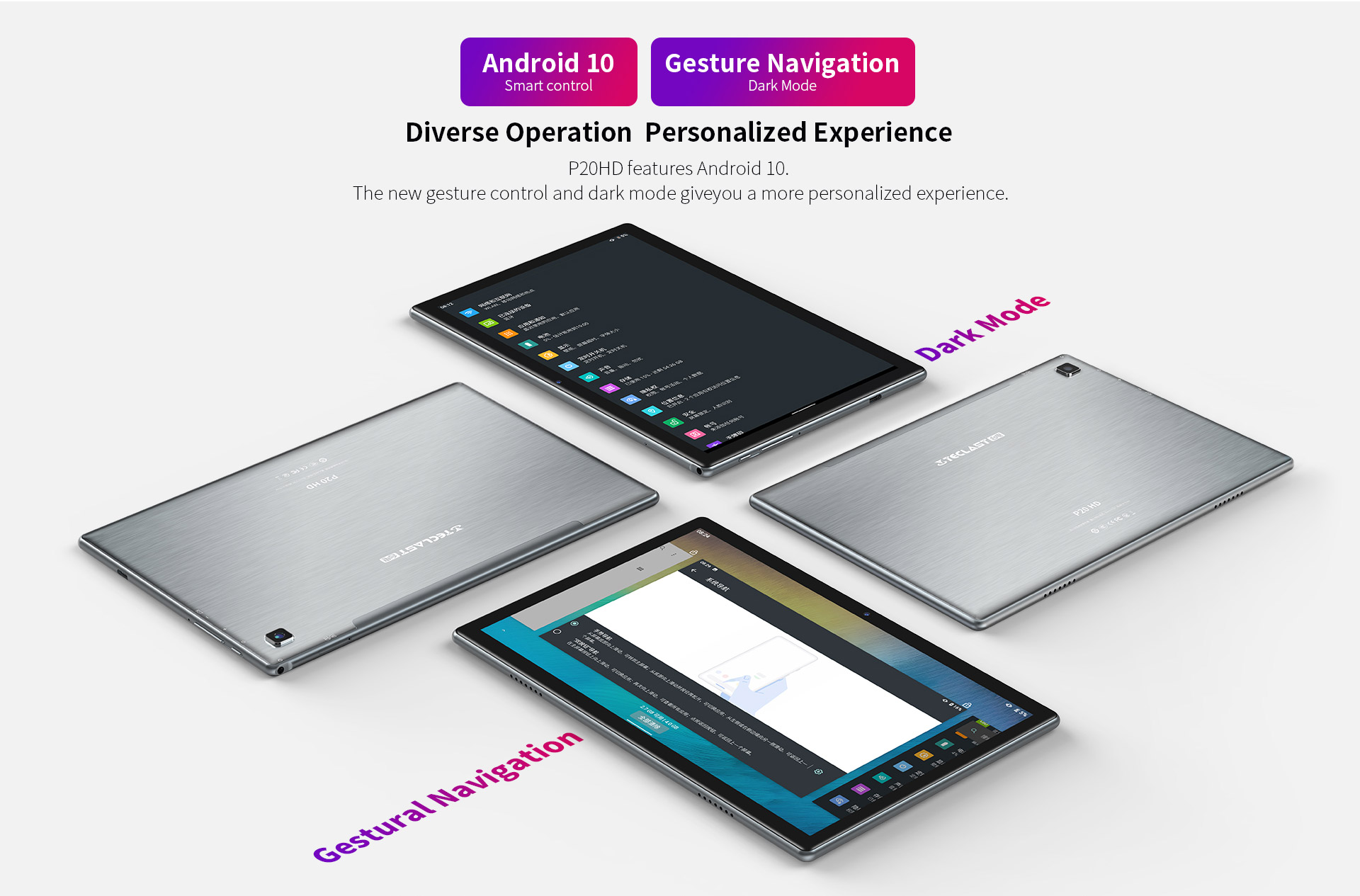 Tablet Teclast P20HD 4G LTE (chip 8 nhân/4G Ram/64G Rom/10.1 inch Full HD)