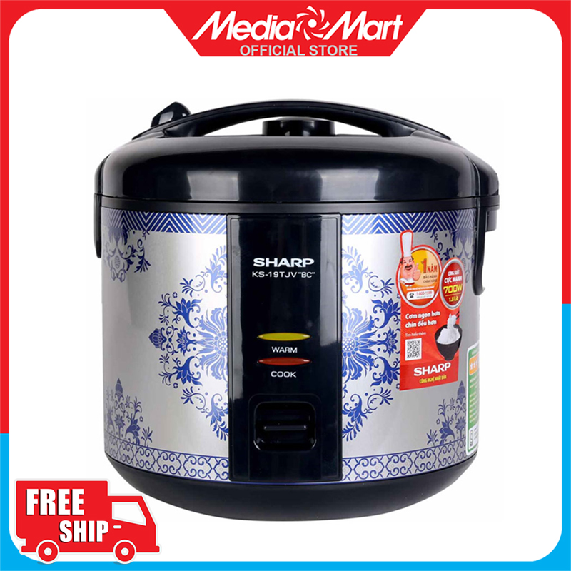 Nồi cơm điện cơ 1,8L Sharp KS-19TJV "BC"/"ST"