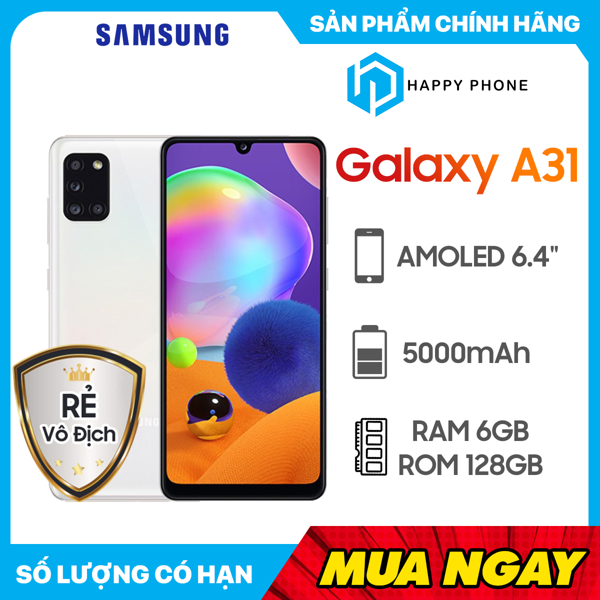 samsung a31 ram and rom