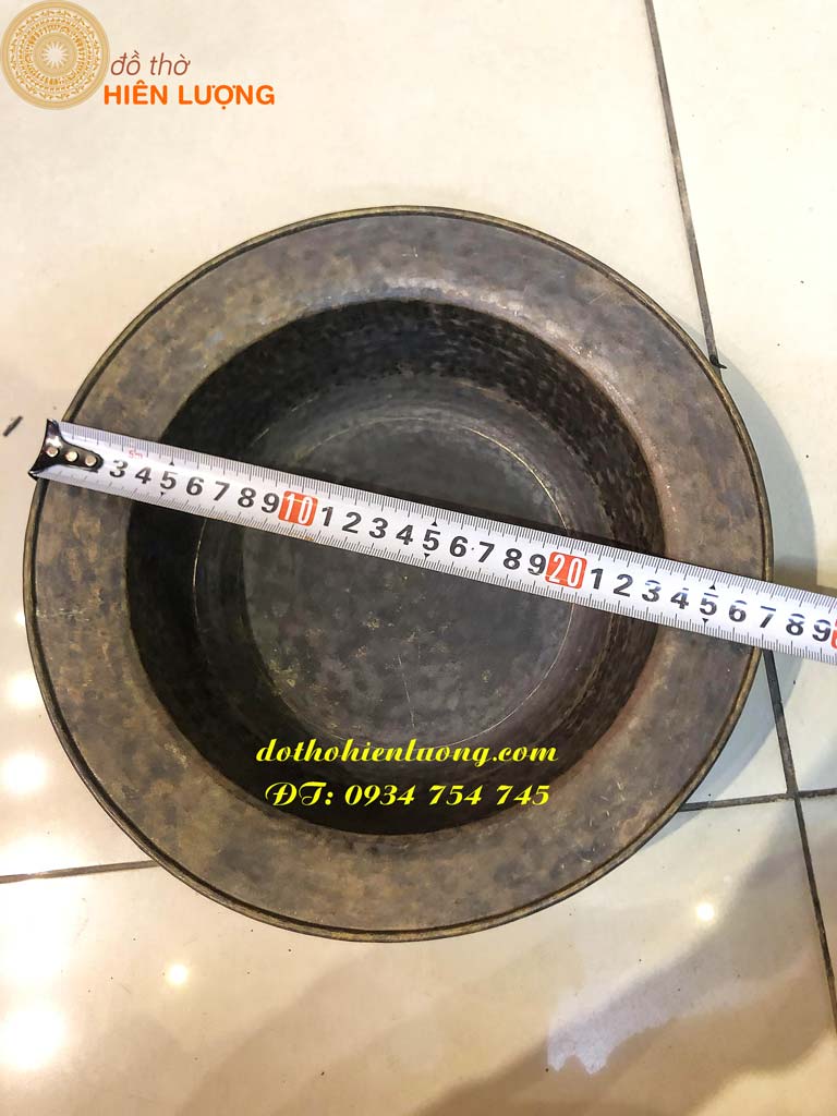 Chậu Bằng Đồng Màu Đen Giả Cổ, Lau Bàn Thờ, Spa,...