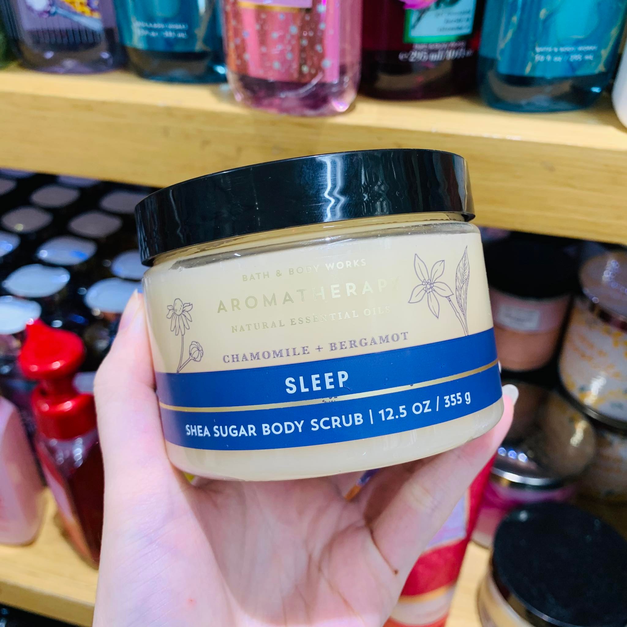 [SaigonScent] Tẩy tế bào chết cơ thể Bath & Body Works Aromatherapy - Sleep ( Chamomile + Bergamot - 355mL )