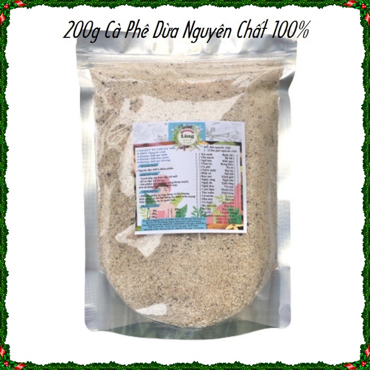 Bột Cơm Dừa Cà Phê 200g nguyên chất thiên nhiên 100% có giấy VSATTP và ĐKKD dùng đa công dụng