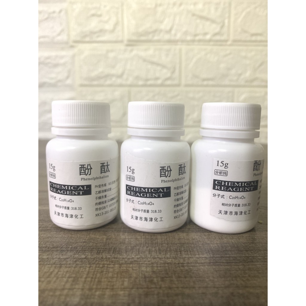 Phenolphtalein Dạng Bột 15G - Bột Phenolphtalein Chất Chỉ Thị Kiềm