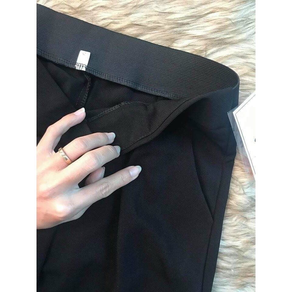 Quần baggy nữ cạp lưng chun sau