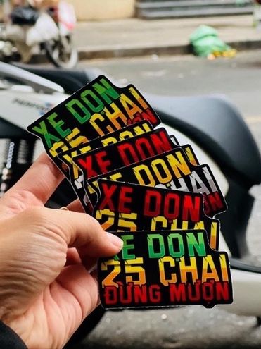 Tem logo sticker vui nhộn chống thấm nước