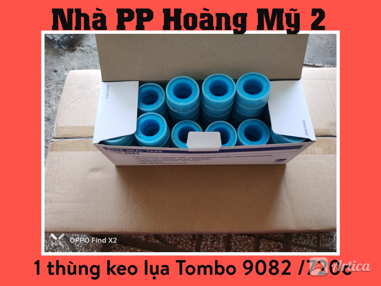 Thùng 720 cuộn băng tan, cao su non, keo lụa Tombo 9082 Malaysia