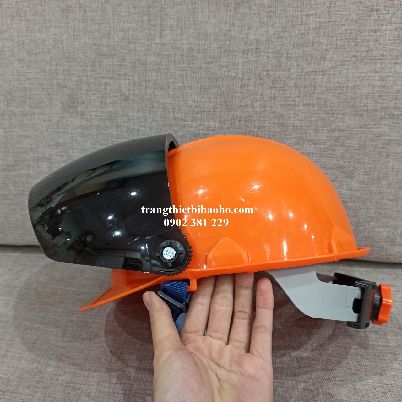 Nón bảo hộ thợ hàn có kính che mặt N81