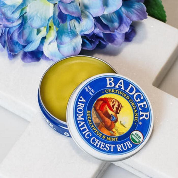 Sáp Bôi Ấm Ngực Hữu Cơ BADGER phù hợp cho cả trẻ em và người lớn tuổi - 56gr