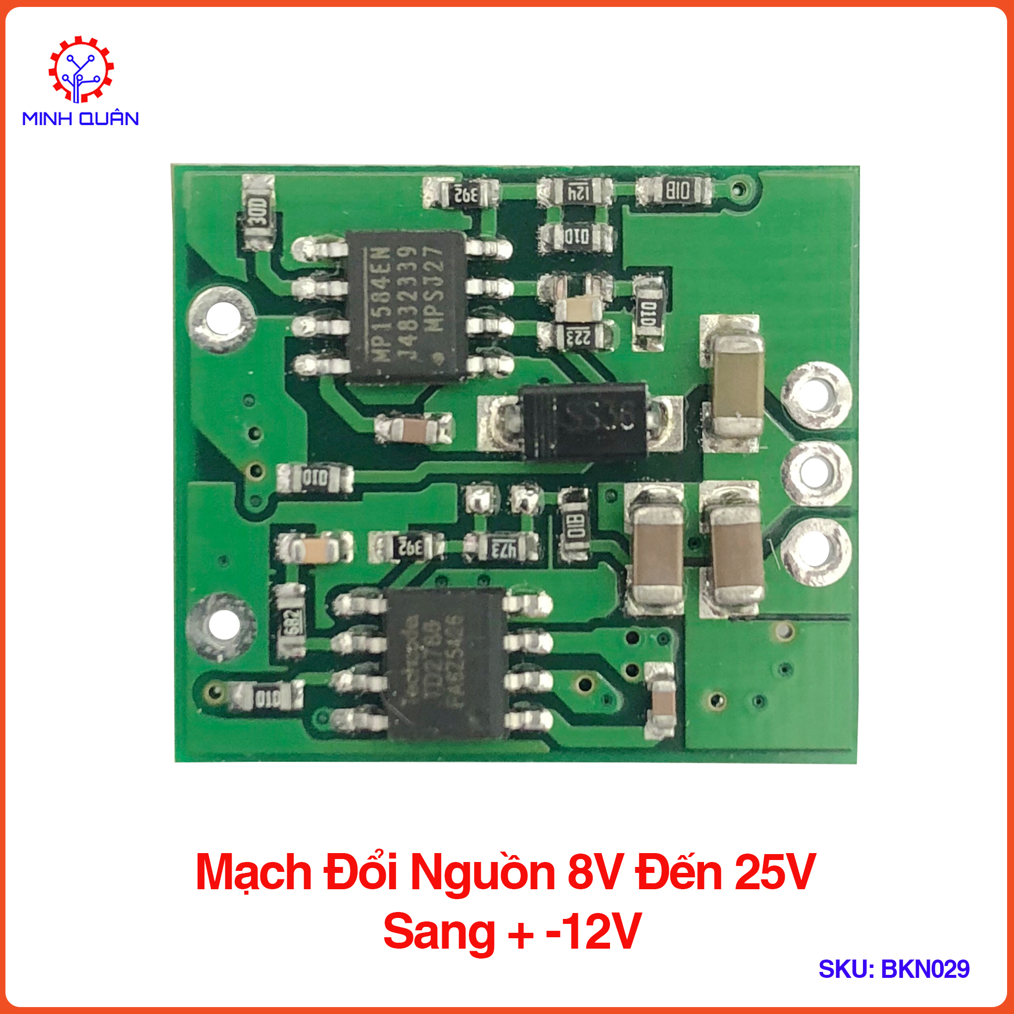 Mạch Đổi Nguồn DC-DC Từ 8V Đến 25V Sang +-12V