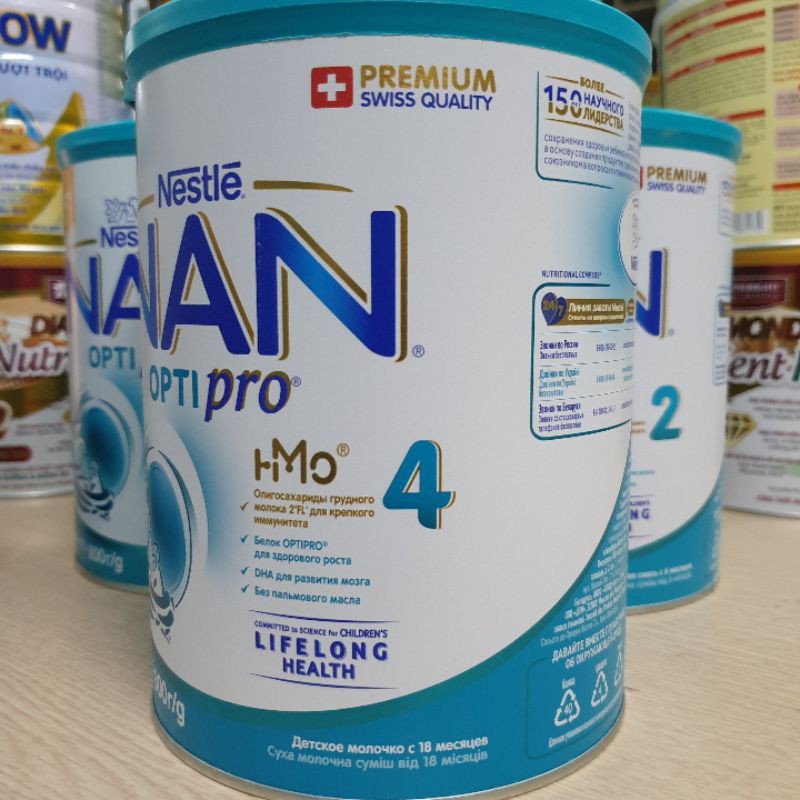 [MẪU MỚI HMO] Sữa Bột Nan Nga Số 1,2,3,4 - 800G DATE 2022