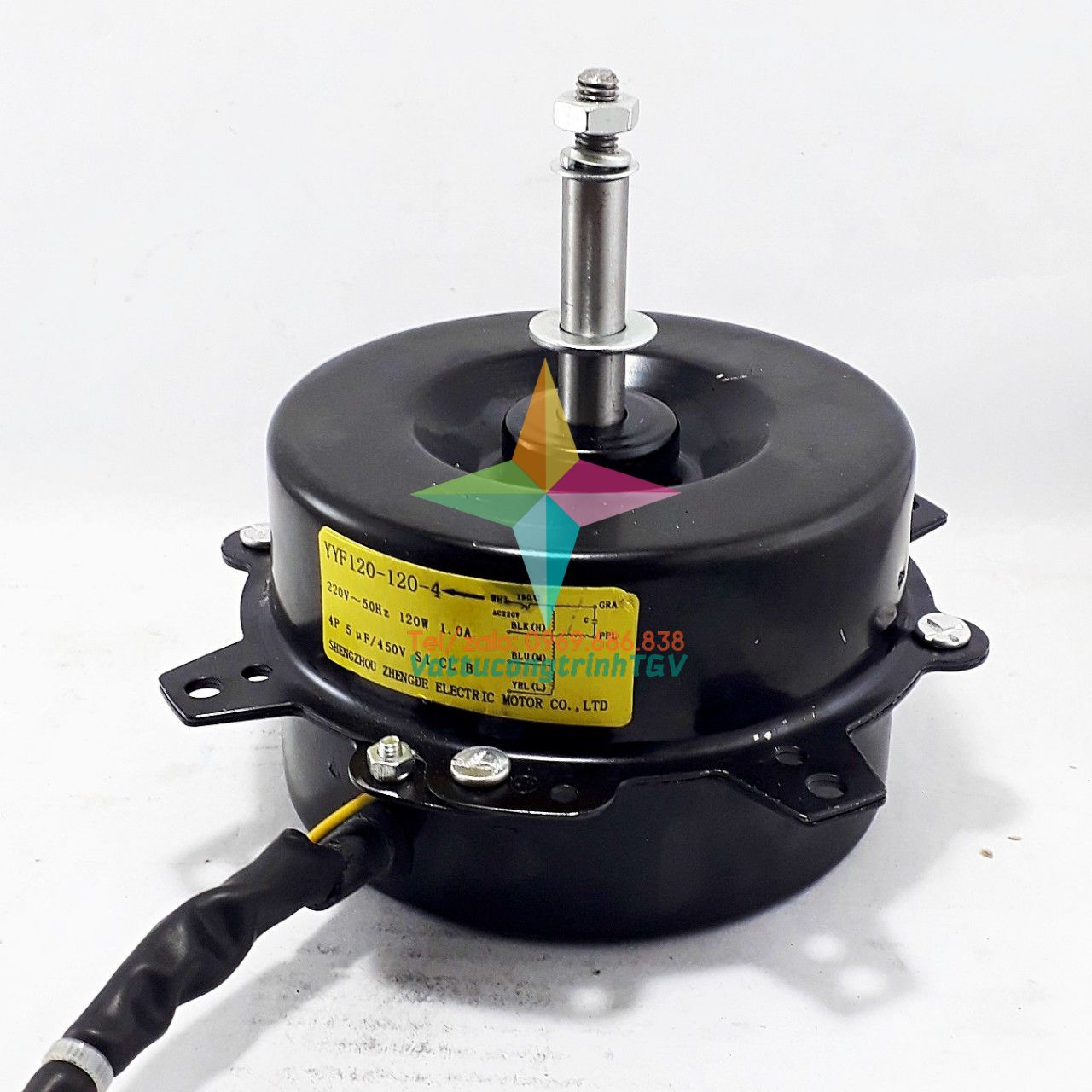 Motor vỏ đen 220V-120W xuôi chiều thay thế cho quạt điều hòa hơi nước