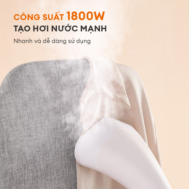 Bàn ủi hơi nước dạng đứng 2in1 GGS-M05A KA / GS2000M-PK01A công suất 1800W thương hiệu GAABOR - Hàng chính hãng