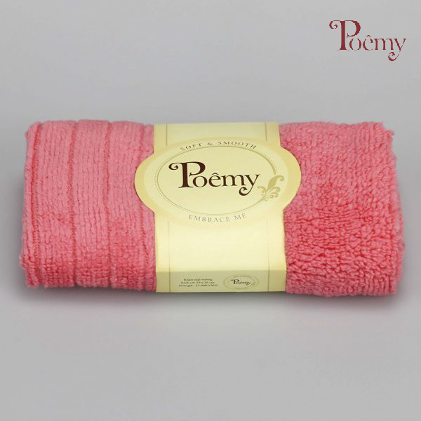 COMBO 5 Khăn mặt vuông POÊMY sọc gân 29x29 (màu như hình)