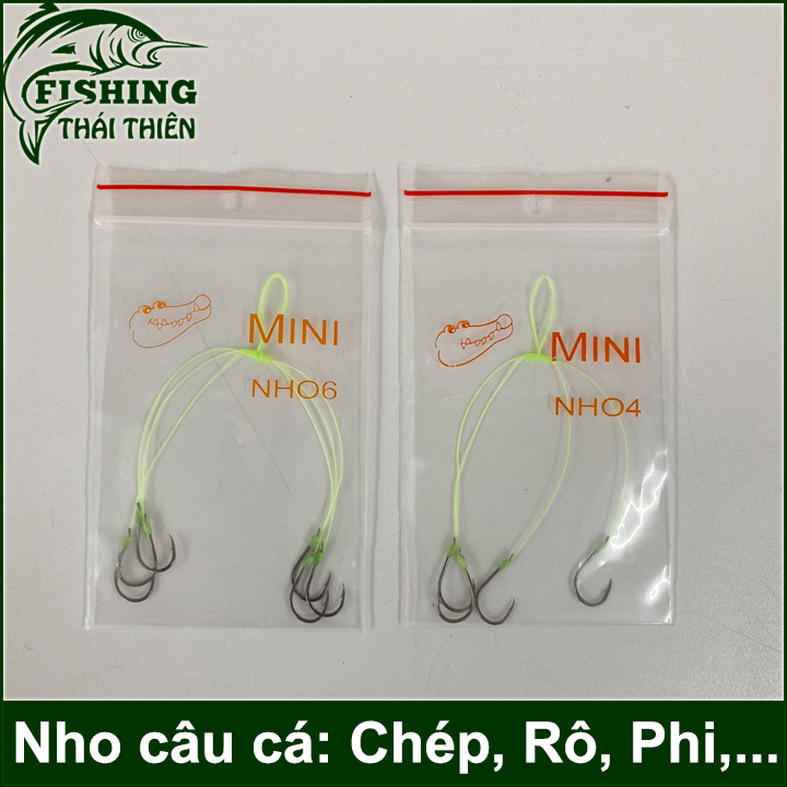 [HCM]Chùm nho 6 lưỡi Mini câu cá chép cá rô phi