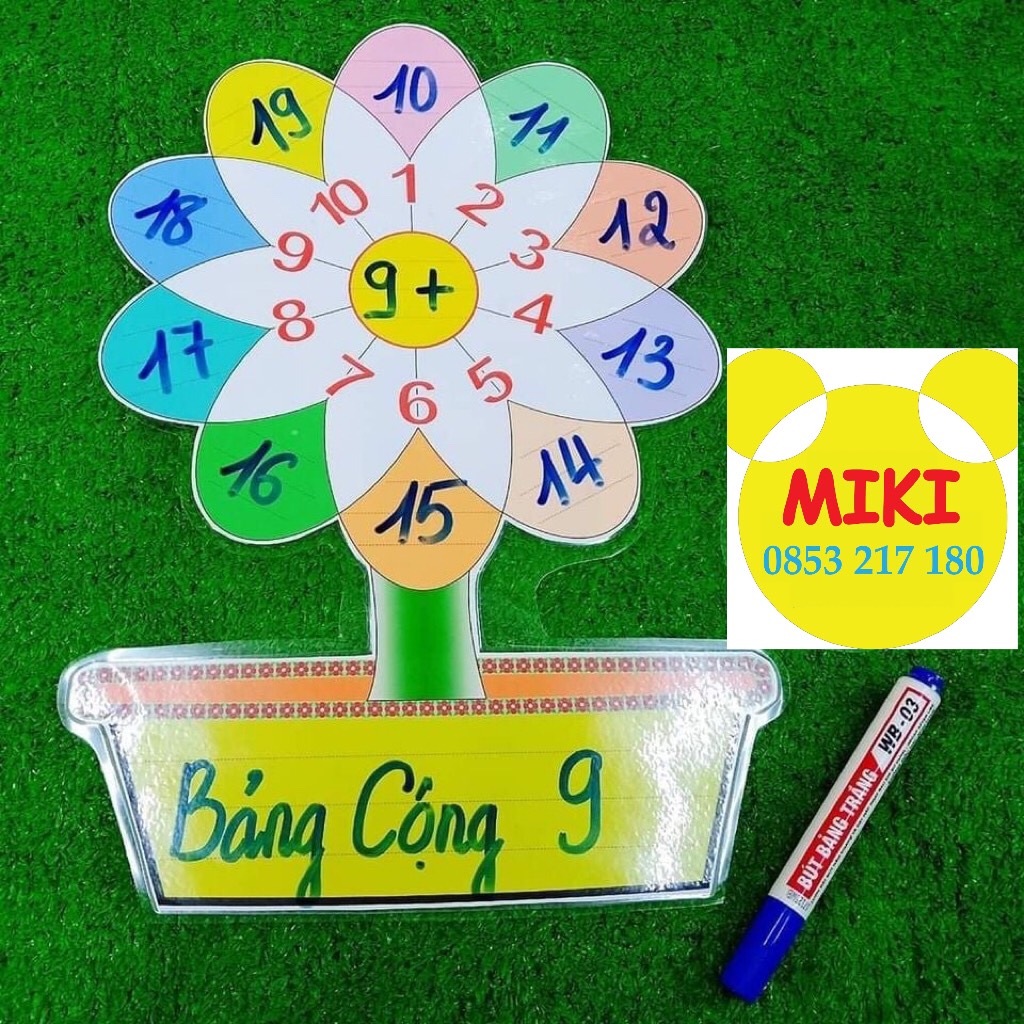 Chậu hoa toán học cho môn toán cộng trừ nhân chia (Đồ dùng dạy học Miki)