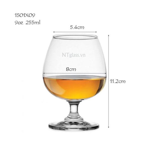 Ly rượu Brandy 255ml- 1501X09 -Ly ocean nhập khẩu Thái Lan