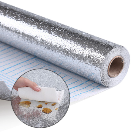 Giấy thiếc bạc dán bếp khổ 61cm x 3m