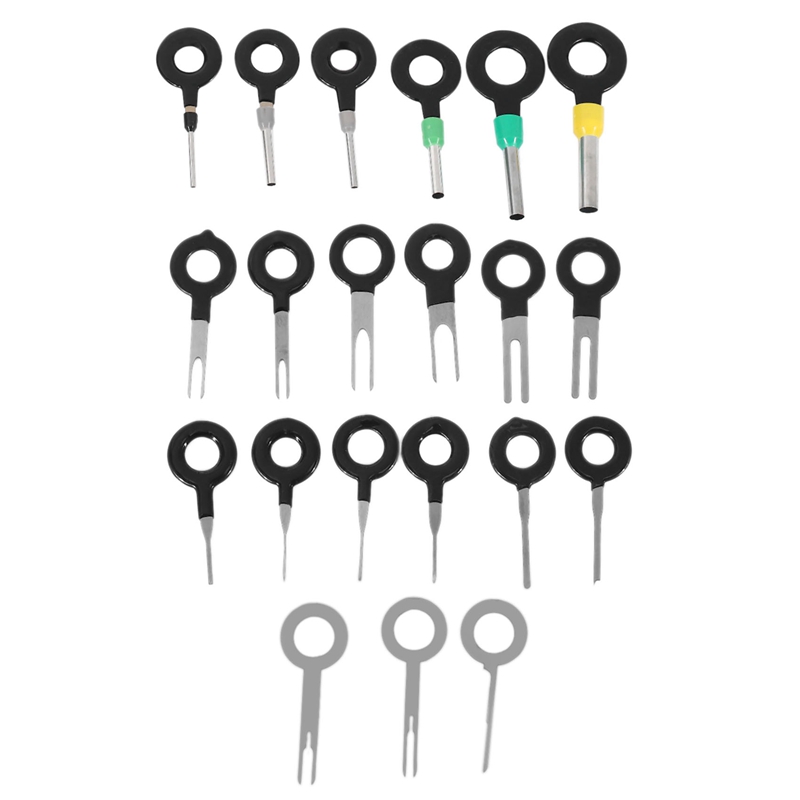 21Pcs Terminals Removal Key Tools Set For Car, Auto Electrical Wiring Crimp Connector Pin Extractor Puller Repair Remover Key Tools Set For Most Connector Terminal
