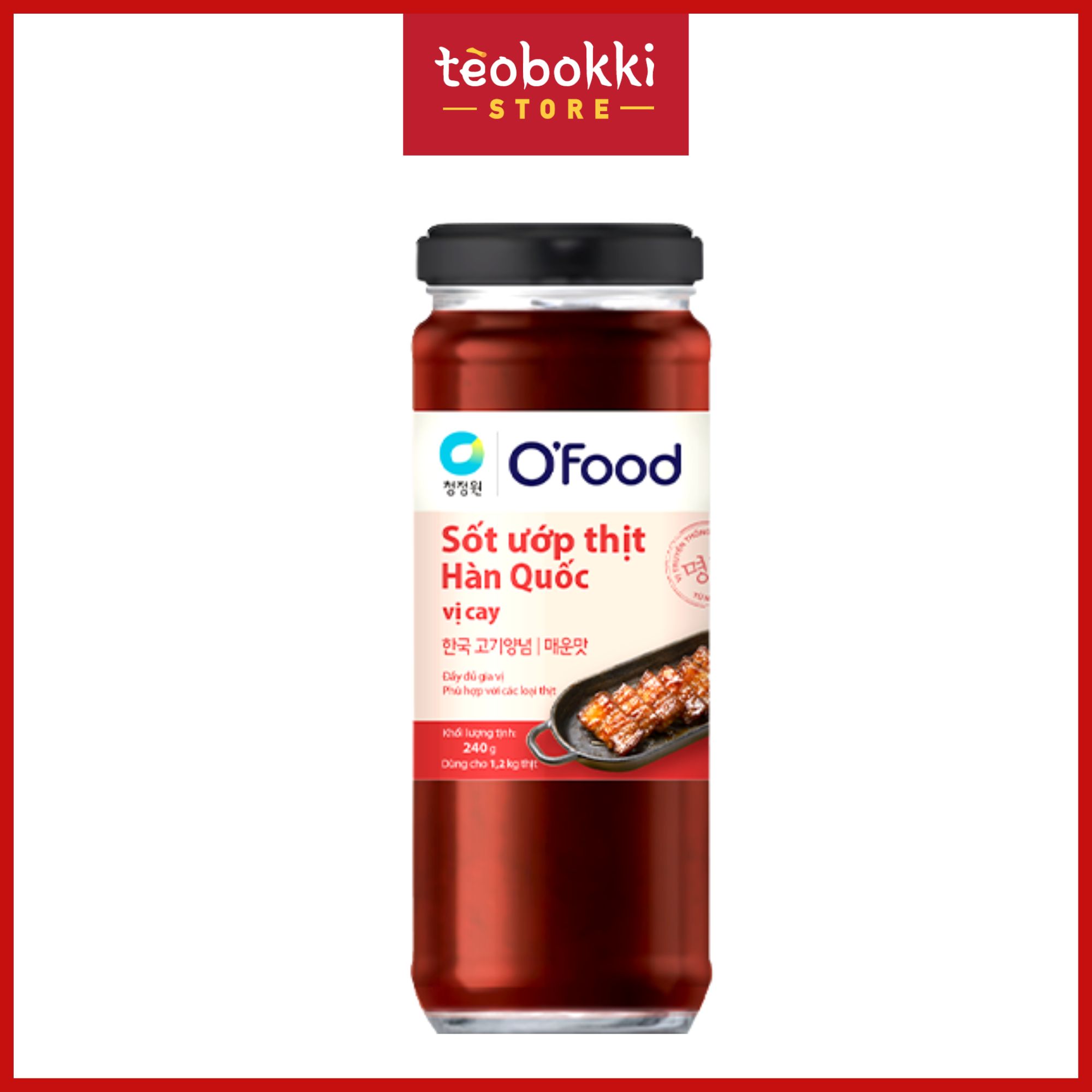 Sốt ướp thịt Hàn Quốc vị cay O'Food 240g