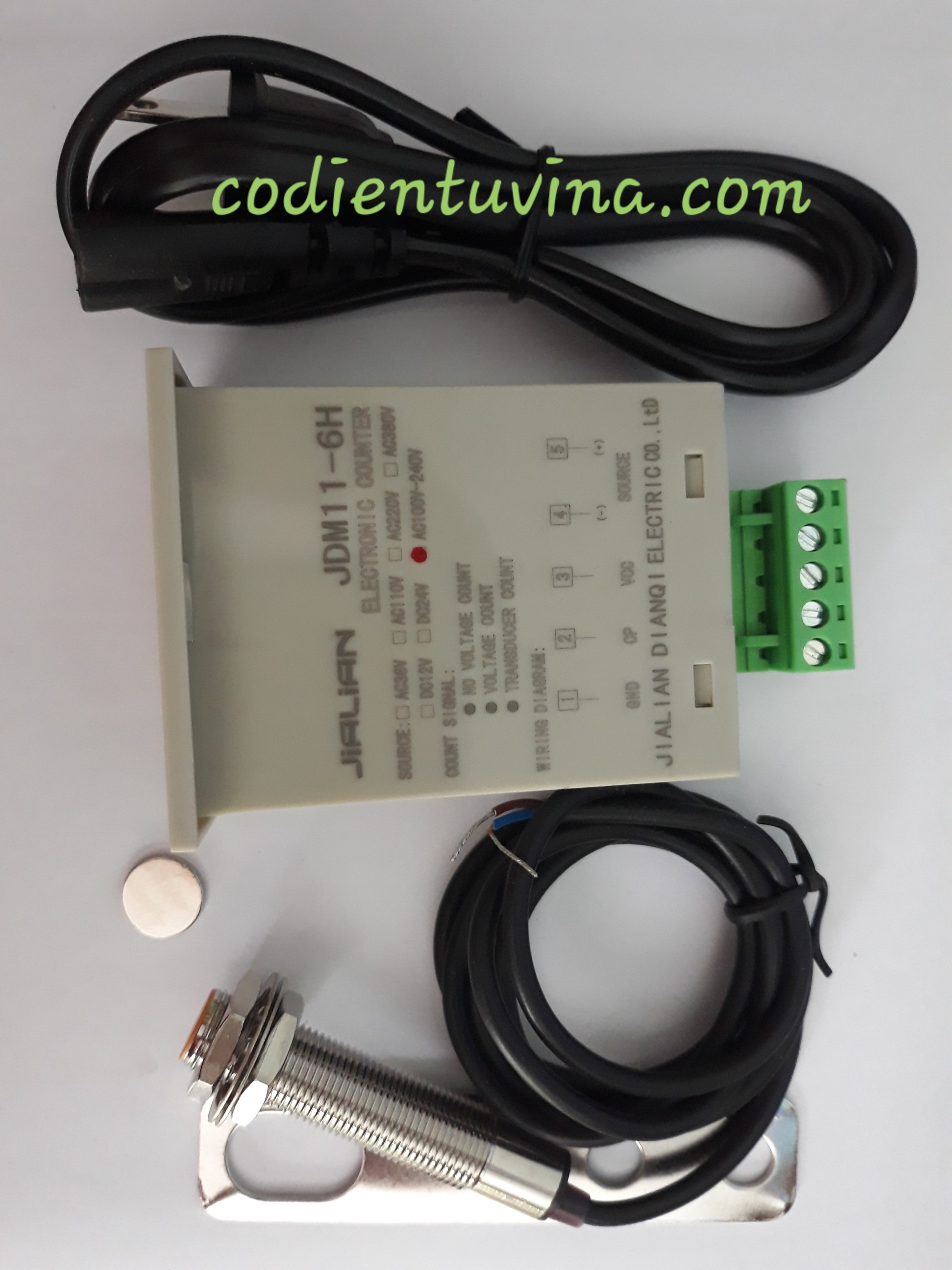 Bộ đếm counter và cảm biến từ nguồn 220v