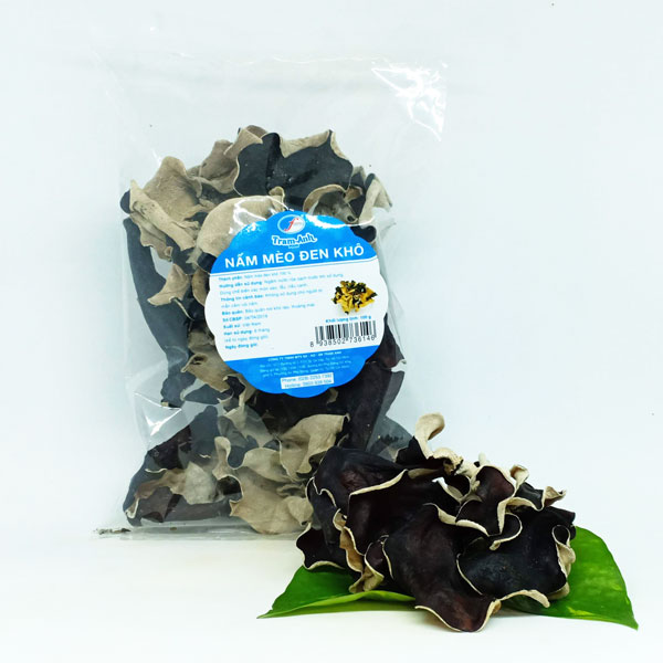 BÁO GIÁ NẤM MÈO ĐEN KHÔ TRÂM ANH 100G | Shopee Lazada Sendo Tiki mới nhất 2 Nấm mèo đen khô ( mộc nhĩ) 100g - Trâm Anh Food - Xuất xứ Việt Nam