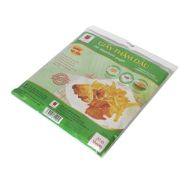 GIẤY THẤM DẦU MỠ 24 X 25CM  20 TỜ