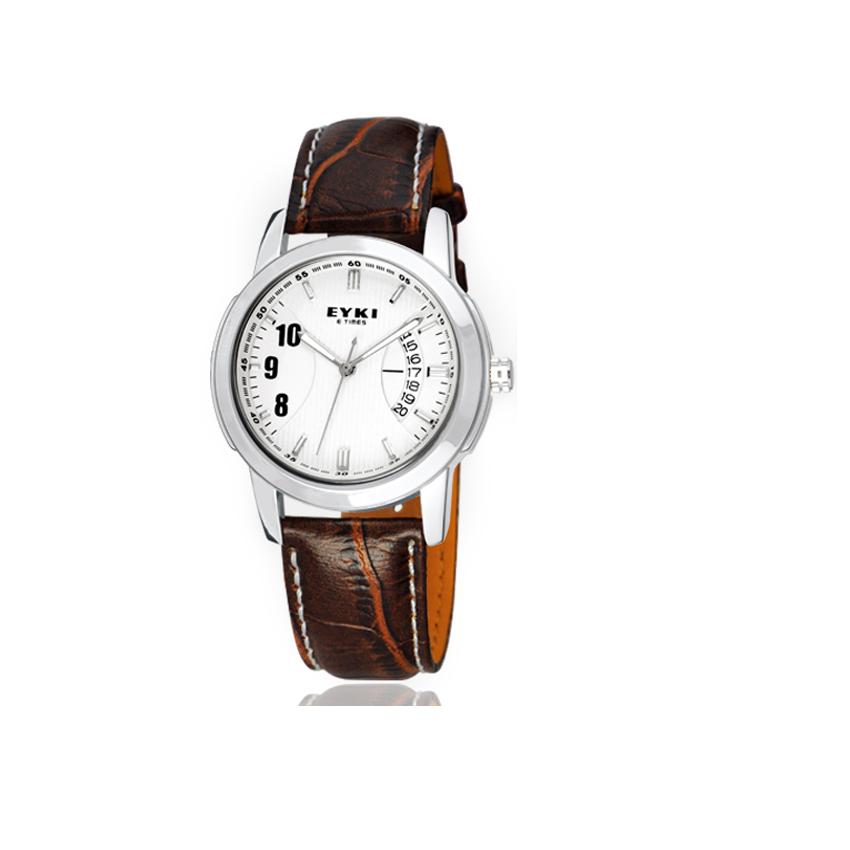 Đồng hồ nam dây da EYKI 8408G (Nâu)