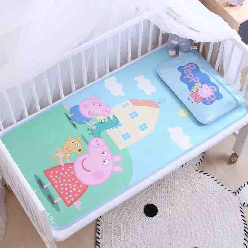 Chiếu lụa + gối điều hoà cao cấp cho bé