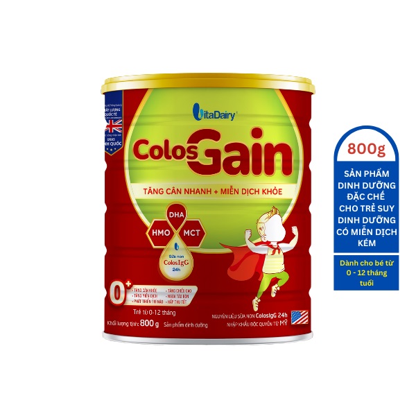 Vitadairy Colos Gain 0+/1+ Powdered Milk 800g Can