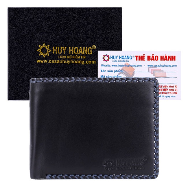 Black, black and brown men's cowhide leather edge banded wallet hk132 4-298 36