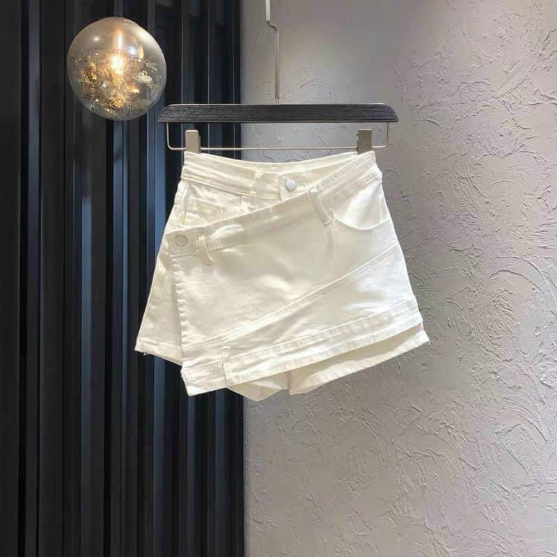 Quần Giả Váy Kaki Đắp Chéo Lưng Cao