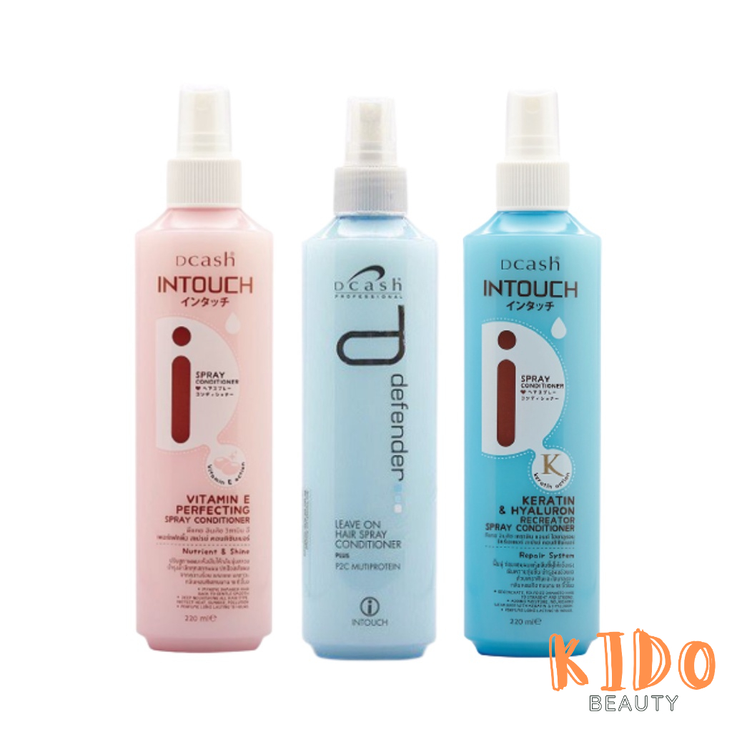 DCASH INTOUCH Keratin & Hyaluron | Vitamin E Perfecting | Defender Leave On 220ml