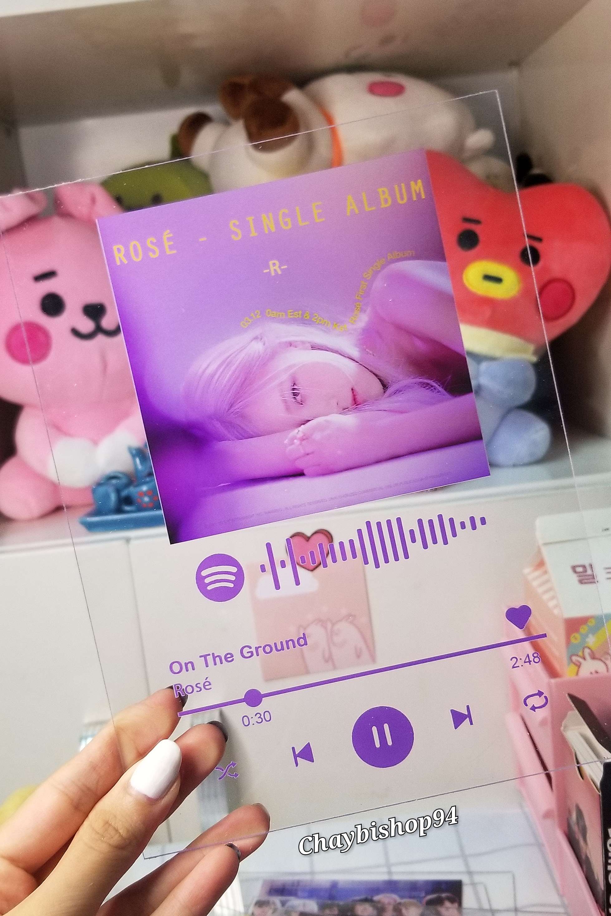 Khung ảnh mica spotify size A5 BTS BLACKINK IU
