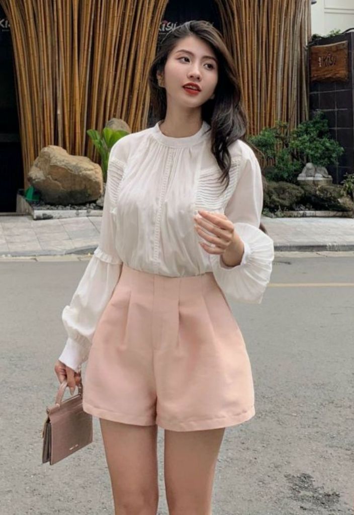 Quần short đùi nữ cạp cao Tafta LeeGi Design Min427