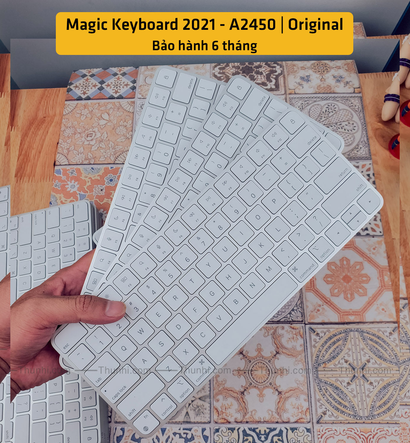 Bàn phím cho Macbook, iMac, iPad, bàn phím bluetooth Magic Keyboard 2021 - A2450 (MK2A3LL/A)