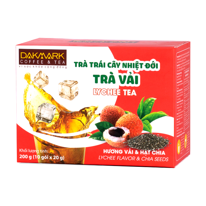 Trà hòa tan Vải hạt Chia DakMark