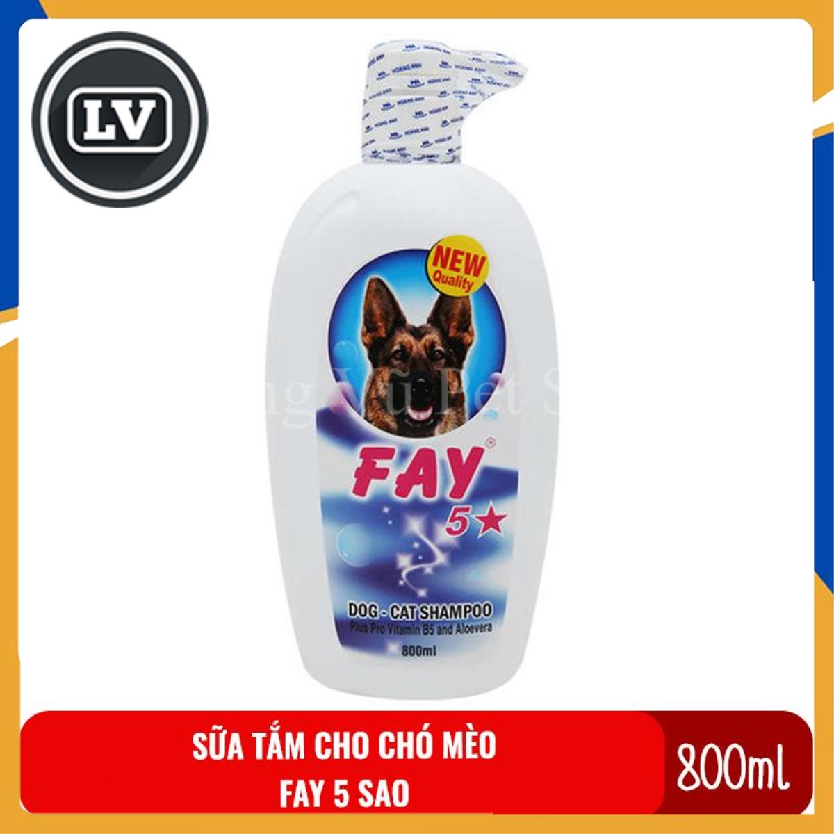 Sữa tắm cho chó mèo Fay 5 sao 800ml - Dầu tắm Fay 5 sao 800ml
