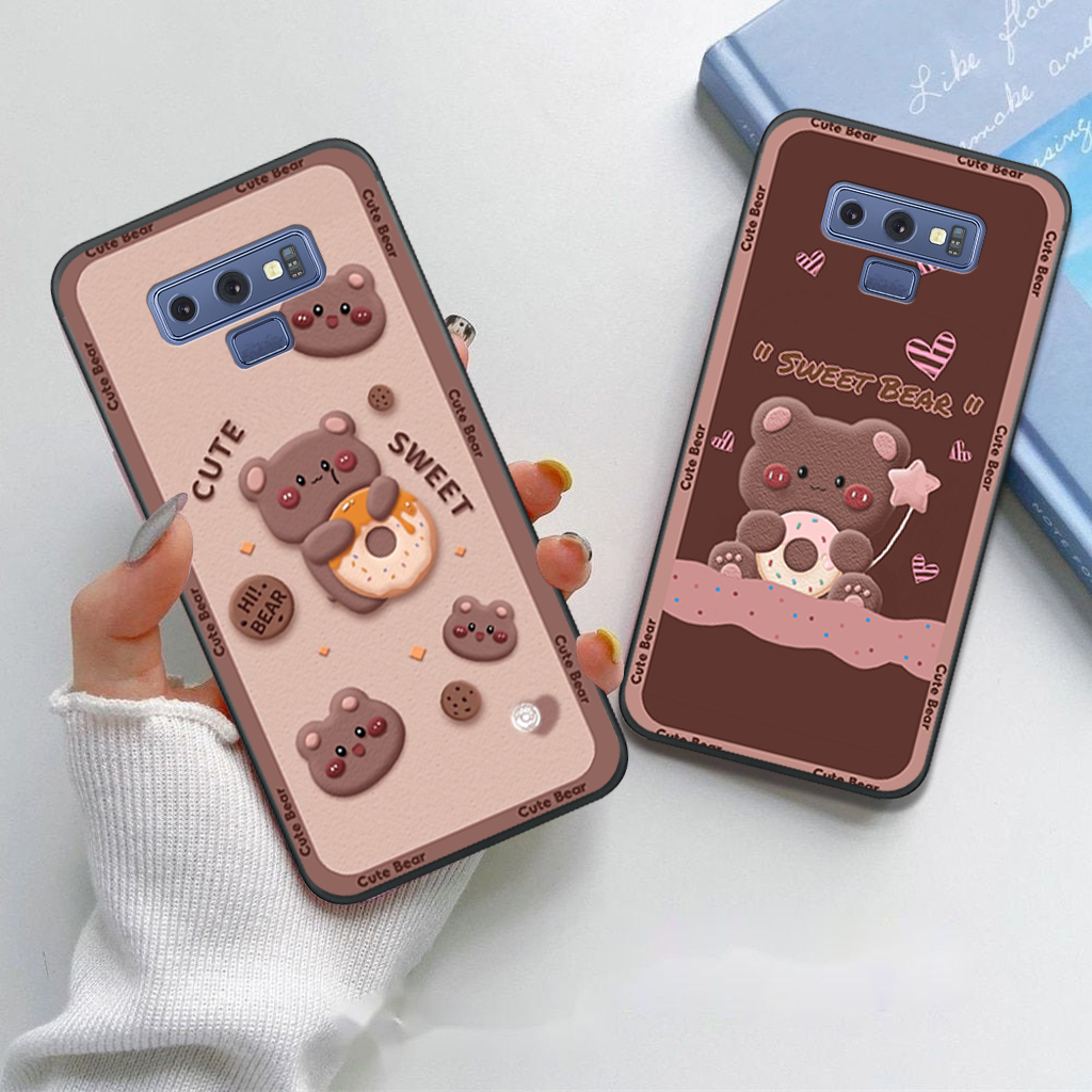 Ốp lưng Samsung Note 8/ Note 9 hình thỏ, gấu nâu cute dễ thương