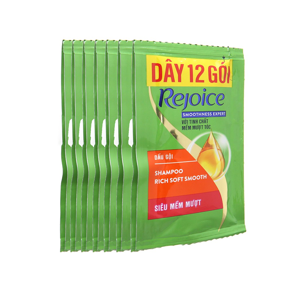 [HCM]Combo 10 dây dầu gội Rejoice siêu mượt 12 gói x 6g cam kết hàng đúng mô tả chất lượng đảm bảo an toàn đến sức khỏe người sử dụng đa dạng mẫu mã màu sắc kích cỡ