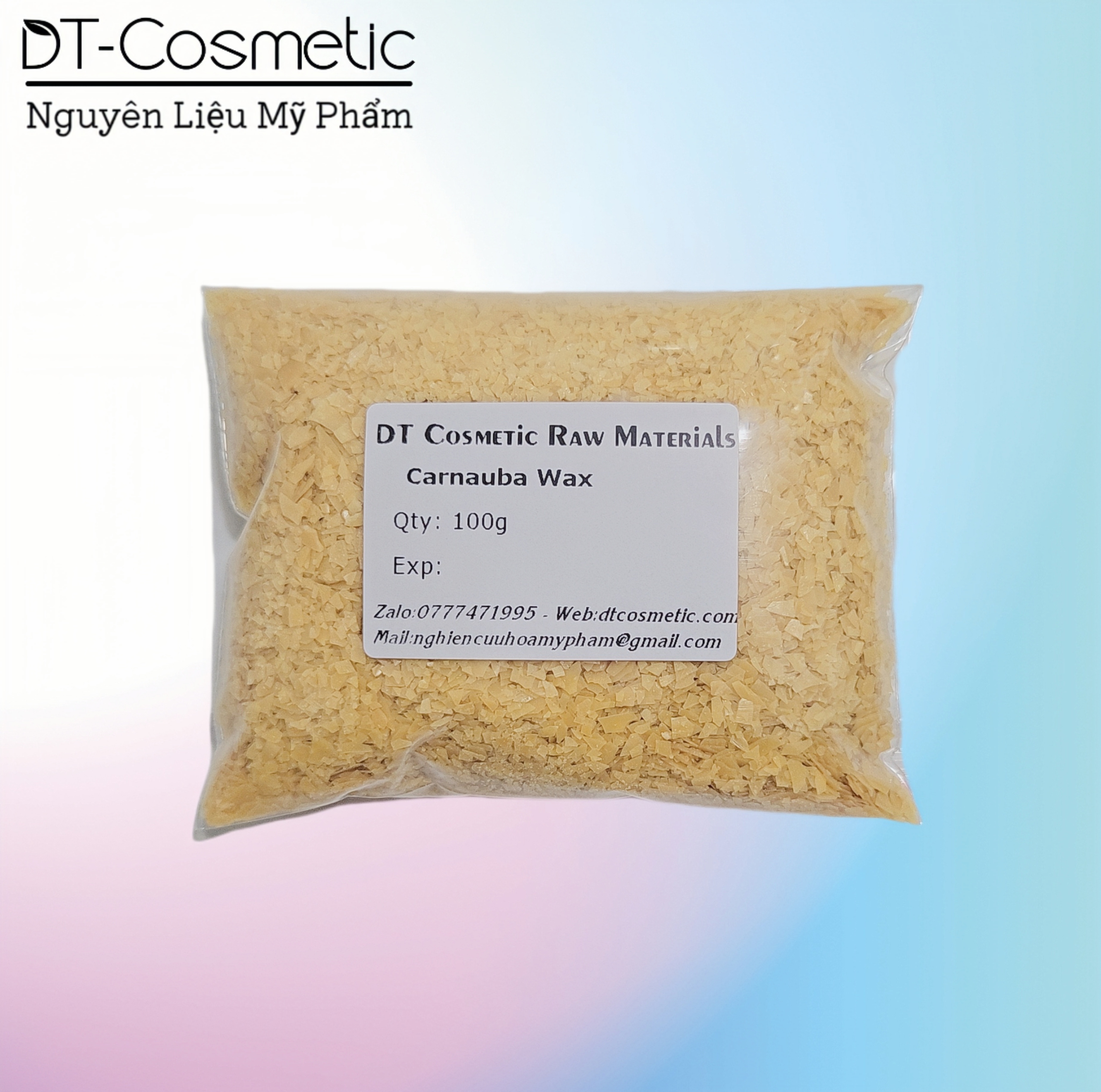 100g/1kg carnauba wax - sáp làm cứng thân son, chống gãy son sáp - nguyên liệu mỹ phẩm