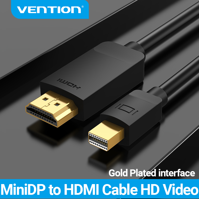 Bảng giá Vention Cáp Thunderbolt Mini DP to HDMI đầu chuyển display port sang hdmi 1080p 60Hz Cáp chuyển đổi Mini Displayport for PC Macbook HDTV Projector Thunderbolt Mini DP to HDMI Cable Phong Vũ