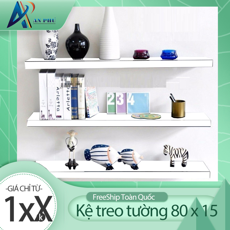Kệ Thanh Ngang 3 Thanh 80 x 15 ( chọn màu )