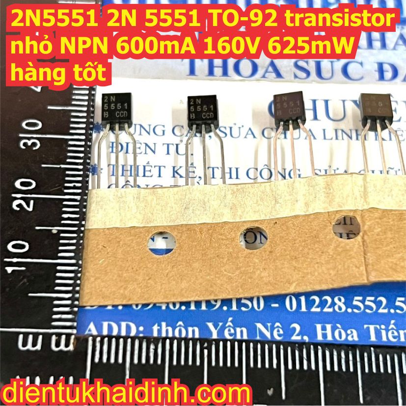 50 con 2n5551 2n 5551 mmbt5551 g1 sot-23 / to-92 transistor nhỏ npn 600ma 160v 625mw kde2715
