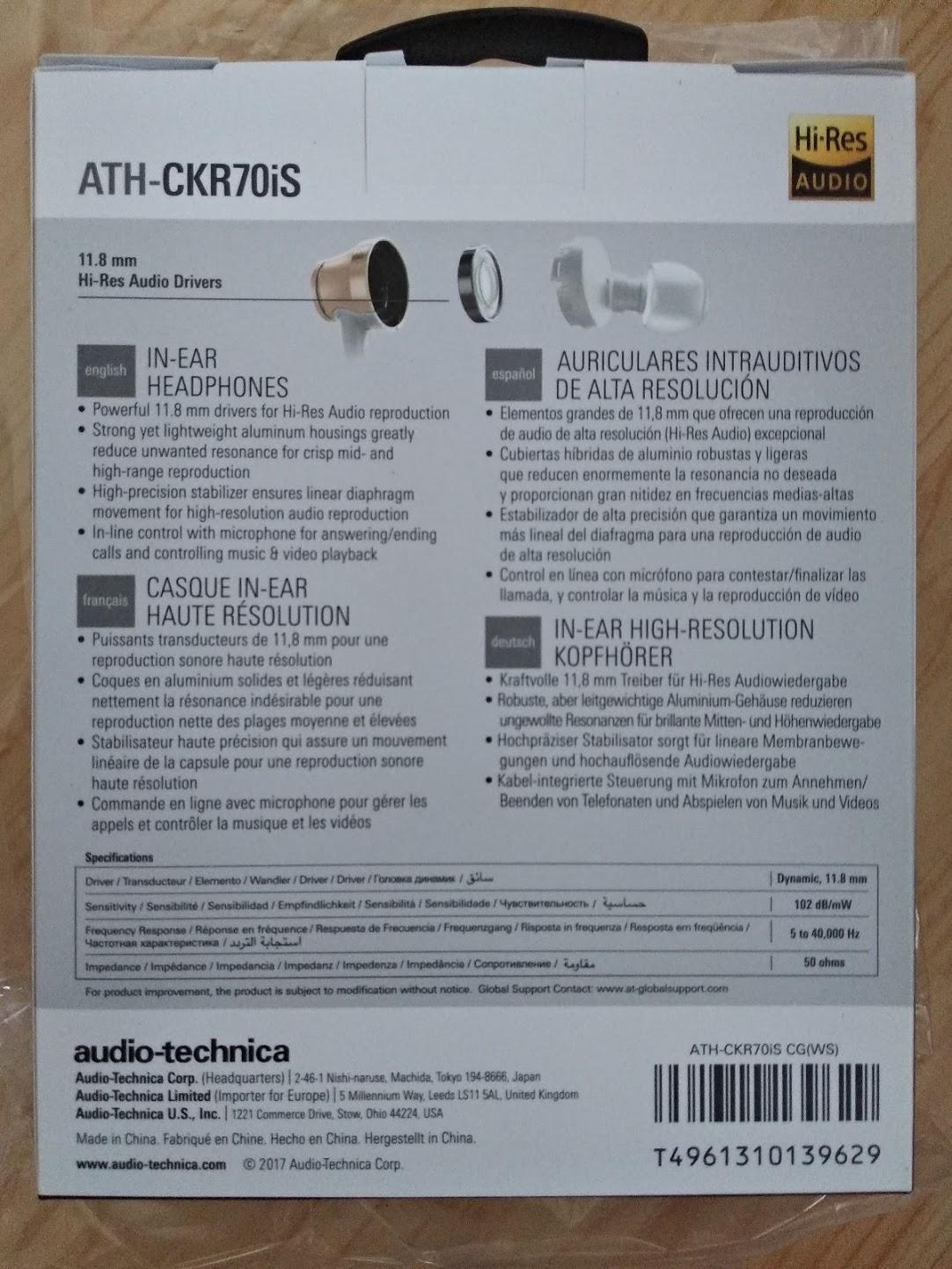 Tai nghe Audio Technica ATH CKR70