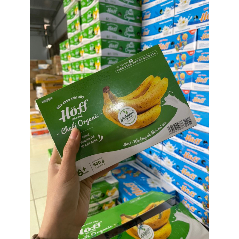 Hoff - sữa chua organic hương dâu chuối