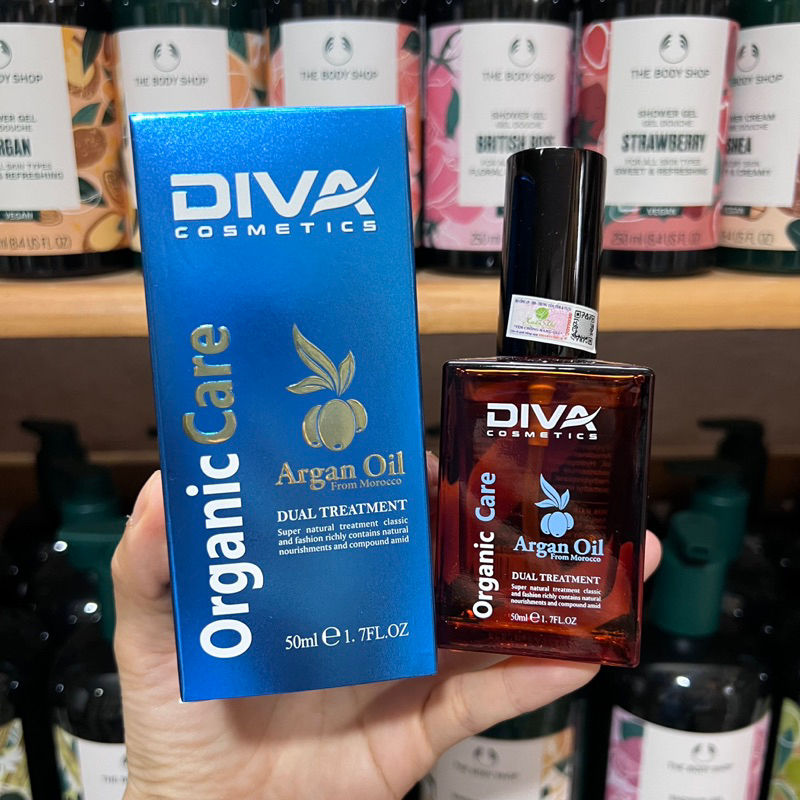 TINH dầu dưỡng tóc Diva Organic Argan Oil phục hồi giữ màu nhuộm 50ML
