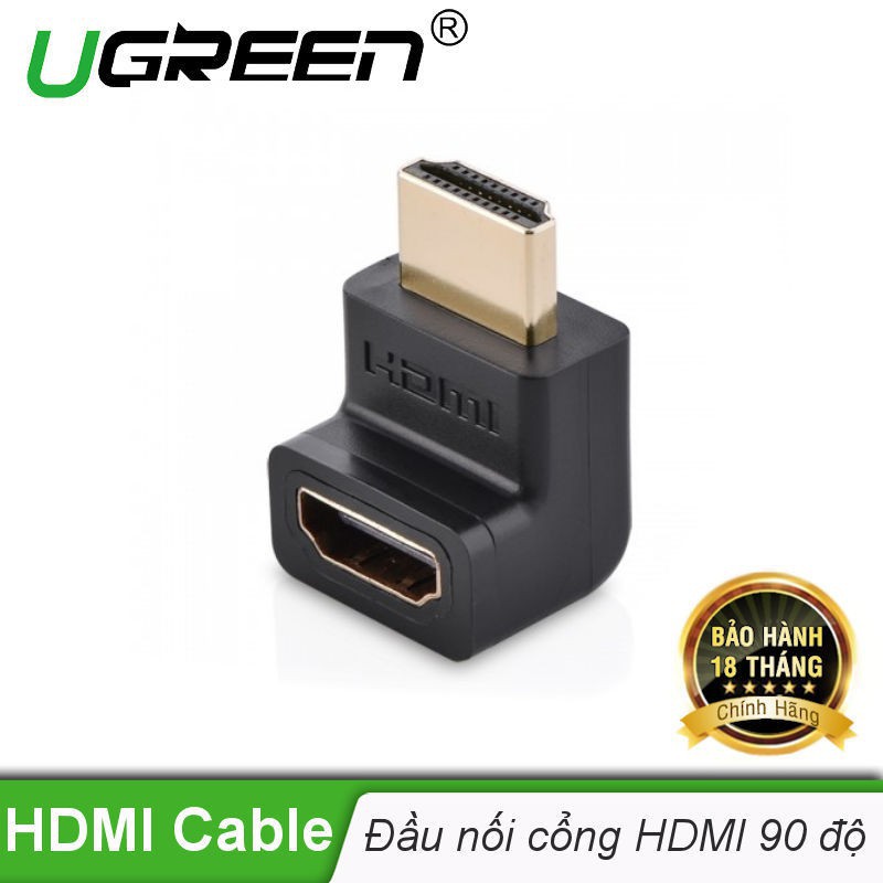 Đầu nối hdmi vuông góc 90 độ ugreen 20110 chính hãng