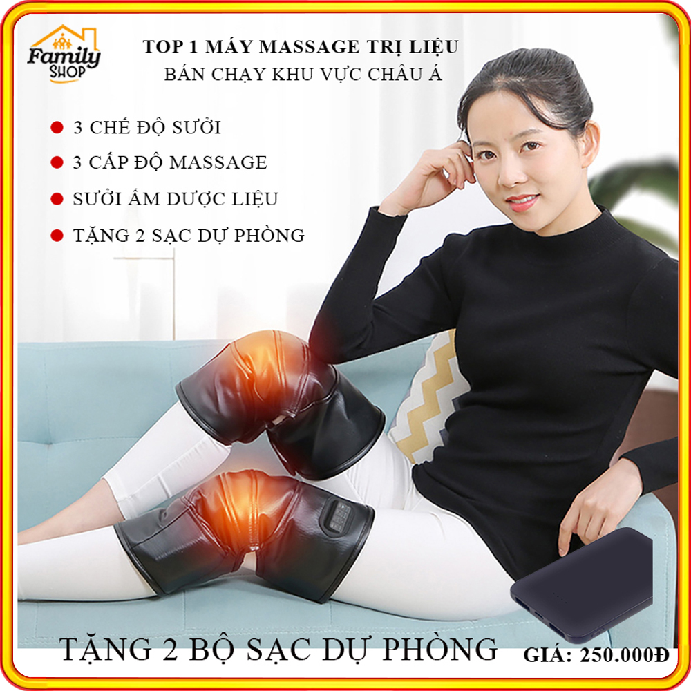 Đệm đầu gối – Máy massage đầu gối hồng ngoại vật lý trị liệu, 3 chế độ sưởi ấm, 3 chế độ massage kết hợp cùng thảo dược hỗ trợ điều trị chấn thương xương khớp an toàn và hiệu quả ( Bảo hành 2 năm lỗi 1 đổi 1 trong 7 ngày )