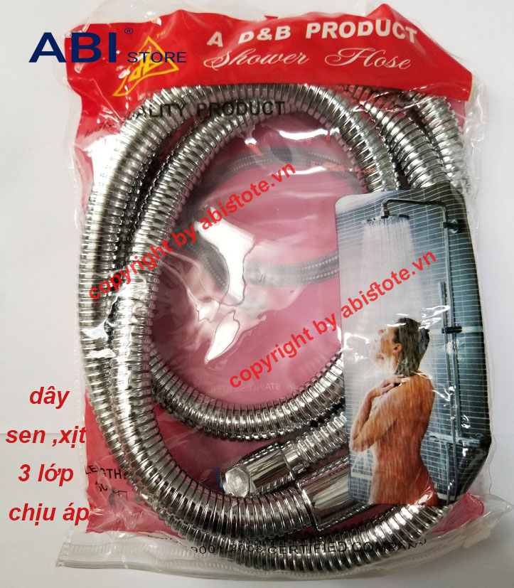 DÂY SEN TẮM 3 LỚP CHỊU ÁP LỰC NƯỚC 40 TẦNG, DÂY VÒI XỊT VỆ SINH INOX TÚI ĐỎ RÚT LÕI SỢI INOX 304 CAO CẤP CHỐNG GỈ