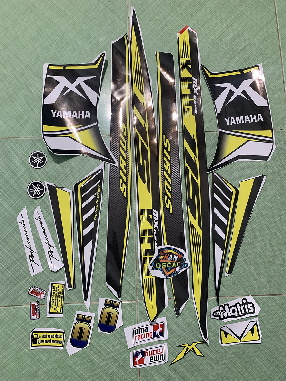 Tem sirius fi vàng đen MX king